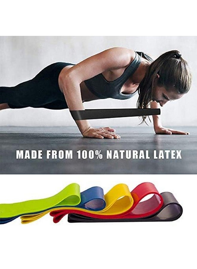 D-fix® Resistance Bands Set for Men and Women, Pack of 5 Different Levels Elastic Band for Home Gym Long Exercise Workout - Great Fitness Equipment for Training, Yoga -Multicolor - Image 2