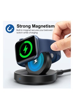 KASTWAVE Watch Charger Stand for Apple, Portable Magnetic Charging Dock for iWatch, Wireless Charging Station with Apple Watch Series 7 SE 6 5 4 3 2, Support Nightstand Mode  - Image 5