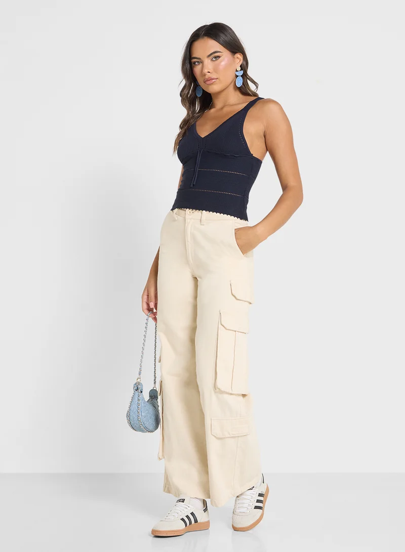 Ginger Knitted Crochet Tank Top