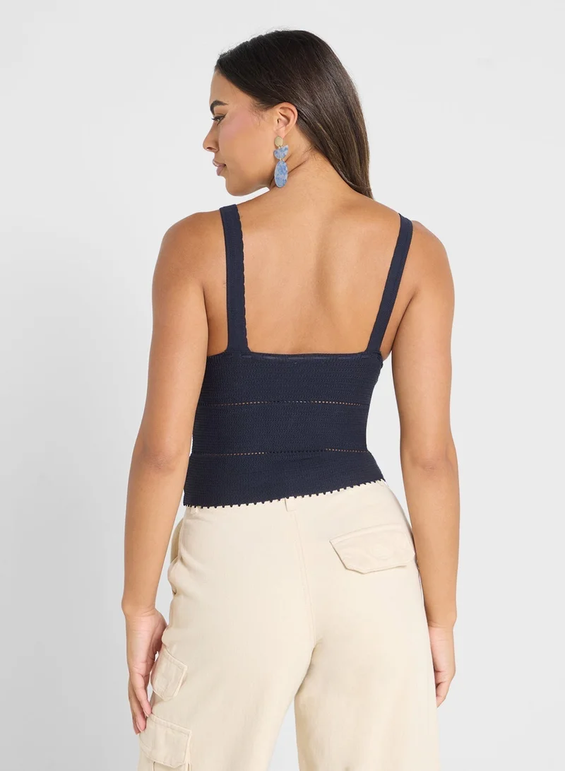 Ginger Knitted Crochet Tank Top