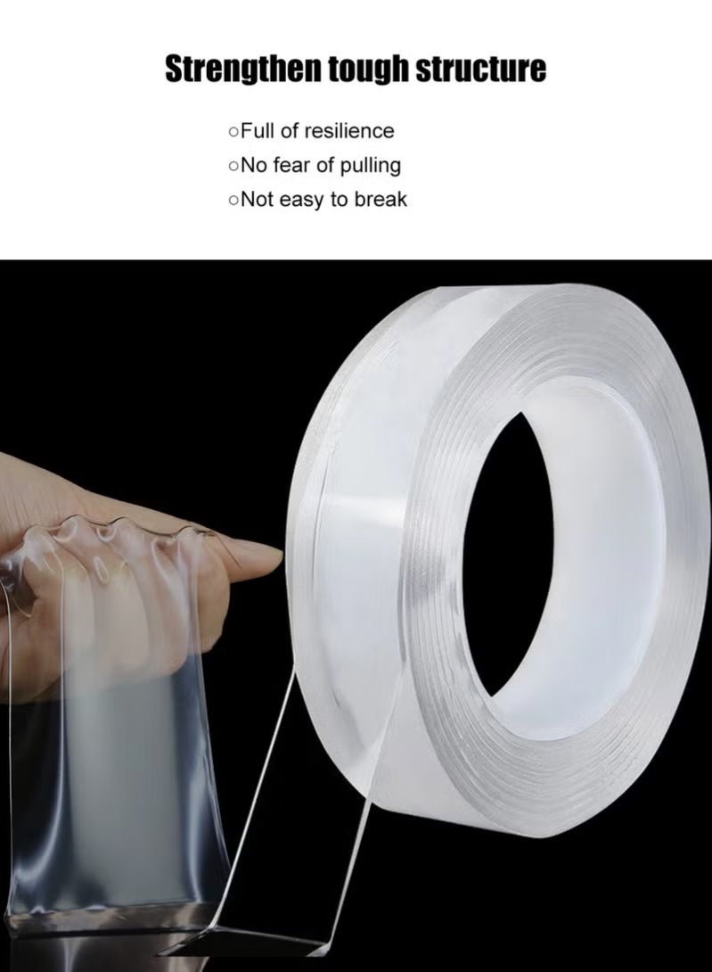 3M Double-Sided Nano Tape - Washable & Reusable, Super Strong Adhesive, Transparent, Waterproof, No Residue Mounting Tape for Home Office Installation - Image 5