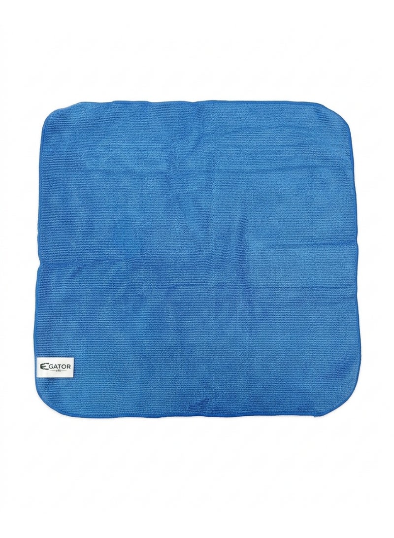Gator Microfiber Cleaning Cloth | Blue Multi-Purpose Wipe | Heavy-Duty Surface Cleaning | China | 40 x 40 cm | Pack of 3 - Image 1