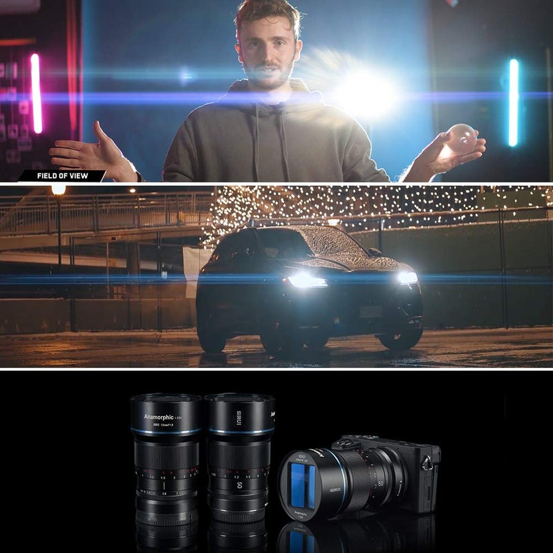 SIRUI 50mm F1.8 1.33X APS-C Anamorphic Lens for E Mount, Blue Flare - Image 5