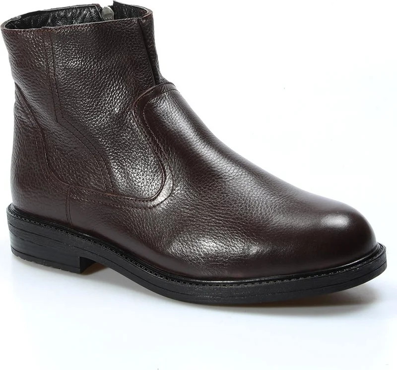 Fast Step Genuine Leather Inside Fur Men's Classic Daily Non-Slip Sole Boots 408KMA123