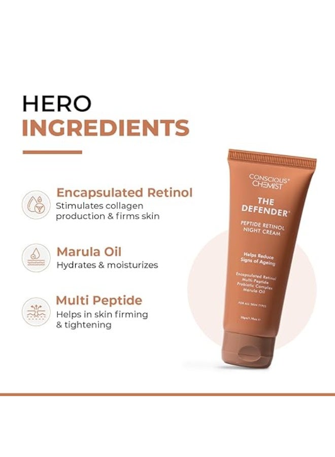 كيميائي واعي كريم مرطب كونشيس كيميست بتركيز 0.2% ريتينول | 50 غرام | كريم ليلي بروكولاجين للرجال والنساء، كريم متعدد الببتيدات مضاد للشيخوخة، يقلل من الخطوط الدقيقة وخطوط الرقبة والتجاعيد، مناسب لجميع أنواع البشرة - Image 3