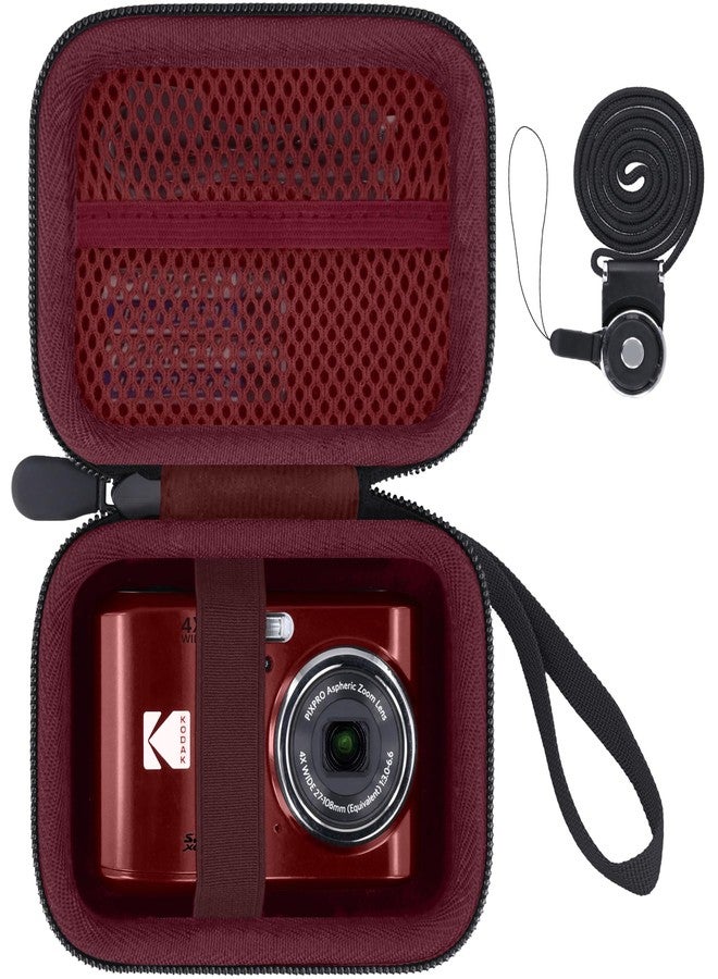 Baval for KODAK PIXPRO Friendly Zoom FZ55/FZ45/FZ43 16MP Digital Camera Hard Carrying Storage Case, Red Case, Kid Camera Case - Image 1