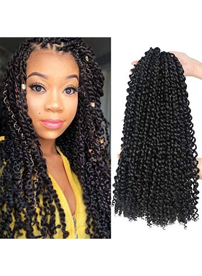 Dorsanee - 7 عبوات من ضفائر الشعر الاصطناعية المموجة بطول 18 بوصة من Passion Twist Hair لتضفير الشعر بالكروشيه من Goddess Locs، وصلات شعر بوهيمية طويلة (22 خصلة/عبوة 1B) - Image 1