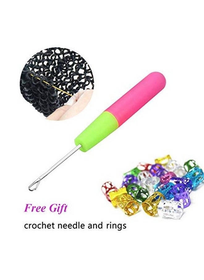 Dorsanee - 7 عبوات من ضفائر الشعر الاصطناعية المموجة بطول 18 بوصة من Passion Twist Hair لتضفير الشعر بالكروشيه من Goddess Locs، وصلات شعر بوهيمية طويلة (22 خصلة/عبوة 1B) - Image 1