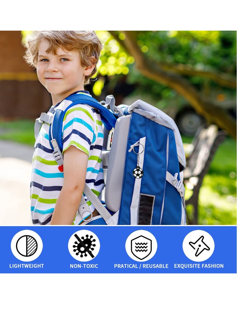 SYOSI 24 Pieces Football Keyrings Soccer Ball Keychain Pendants for Kids Boys Backpacks Keyrings for Car Keys Football Keychains for Boys for Kids Football Party Favors - Image 5