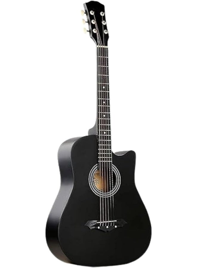 Megarya MegArya 41 Inch Black Acoustic Guitar with Bag  - Image 3