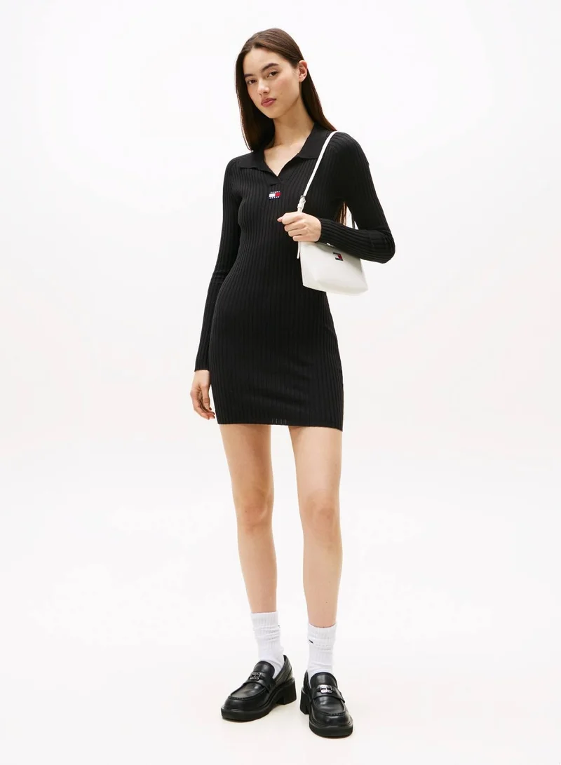 Tommy Badge Slim Mini Jumper Dress