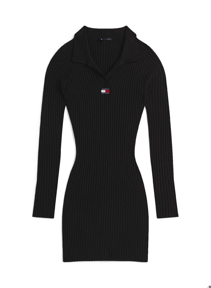 TOMMY JEANS Tommy Badge Slim Mini Jumper Dress - Image 3