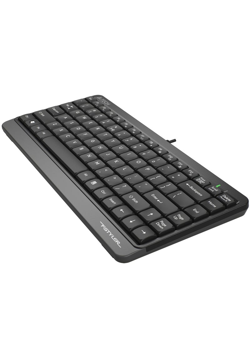 A4TECH A4TECH Wired Compact Keyboard FK-11, 12 Hotkeys And Splash Proof With Drain Holes Design,Black  - Image 3
