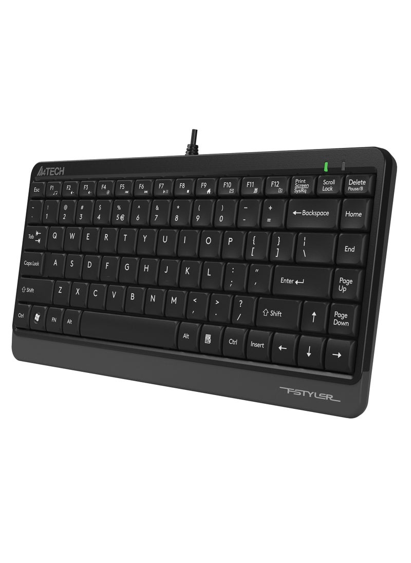 A4TECH A4TECH Wired Compact Keyboard FK-11, 12 Hotkeys And Splash Proof With Drain Holes Design,Black  - Image 5