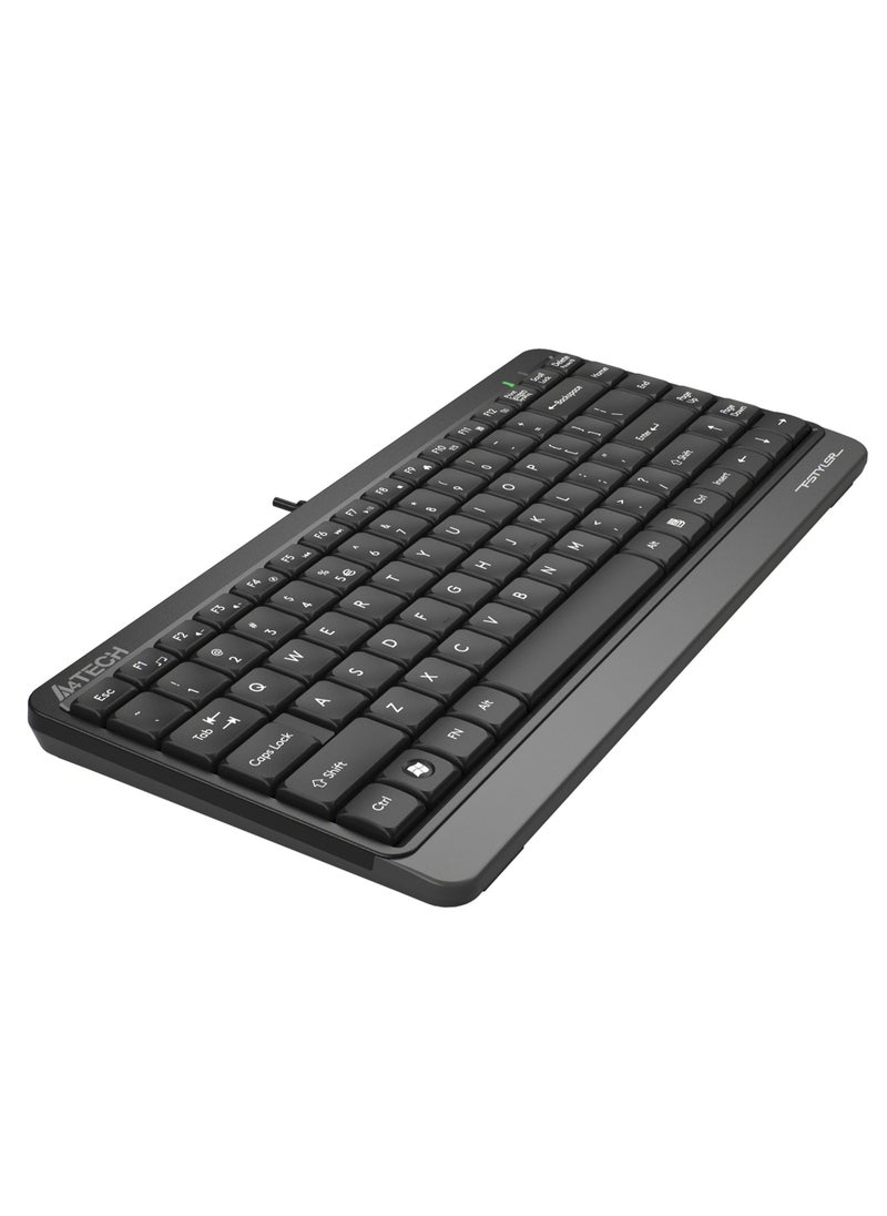 A4TECH A4TECH Wired Compact Keyboard FK-11, 12 Hotkeys And Splash Proof With Drain Holes Design,Black  - Image 2