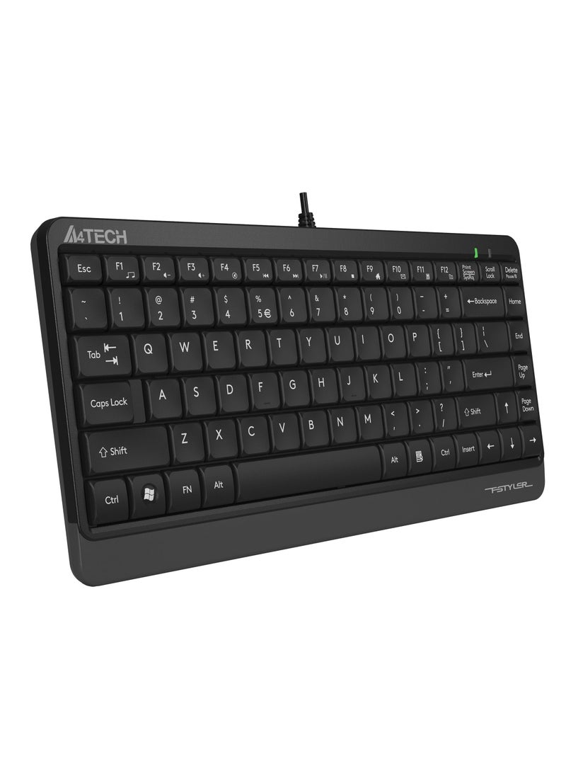 A4TECH A4TECH Wired Compact Keyboard FK-11, 12 Hotkeys And Splash Proof With Drain Holes Design,Black  - Image 4