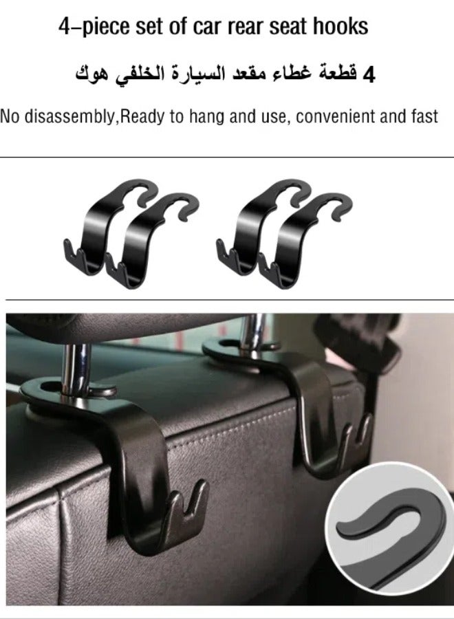 4-piece set of car rear seat hooks.Car seat back hidden multifunctional storage hook - Image 1