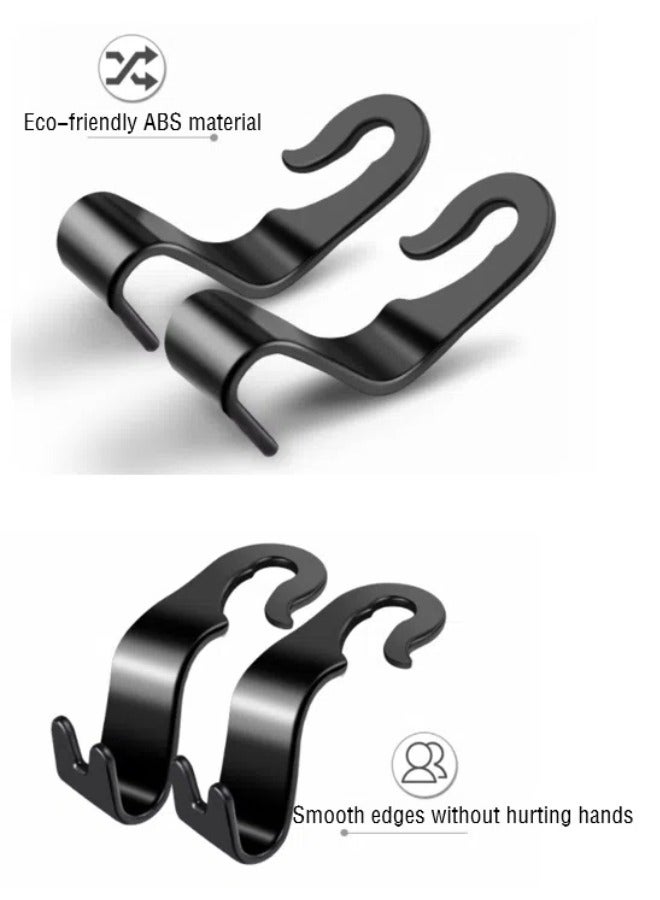4-piece set of car rear seat hooks.Car seat back hidden multifunctional storage hook - Image 3