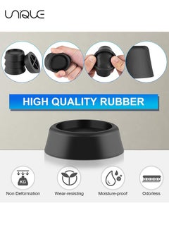 Unique 8 PCS Washing Machine Feet Anti Vibrant Pads Non Slip Vibration Dampers Shock Absorbing Feet Pad Rubber Block Anti Walk Washer Pads for Any Washer Dryer Machine  - Image 3