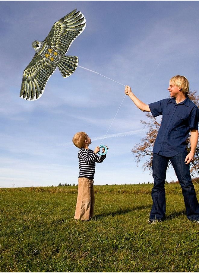 GROIC - Eagle Kite for Kids and Adults Single Line String Colorful Huge Easy to Fly for Beach Trip Park Family Outdoor Games 63 Inch Blue - Image 1