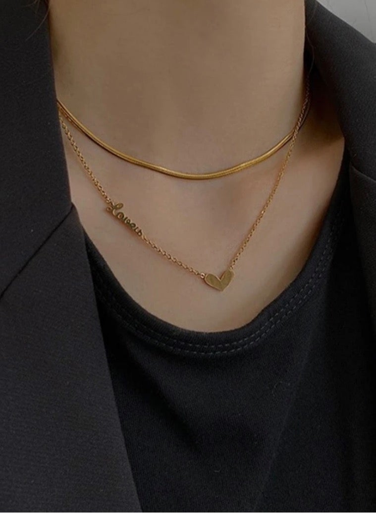 Equal Elegant Gold Stainless Steel Necklace For Women - Image 1