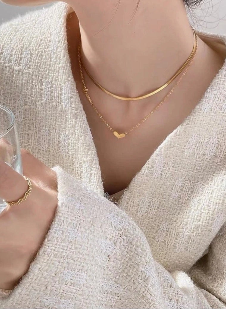 Equal Elegant Gold Stainless Steel Necklace For Women - Image 3