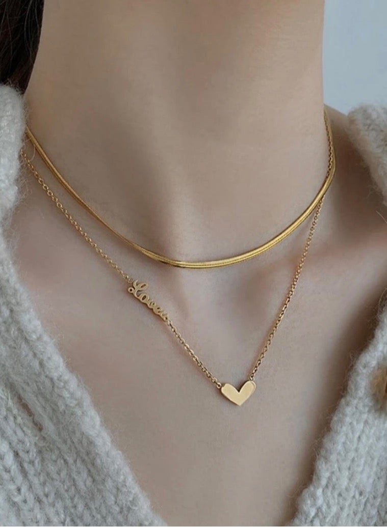 Equal Elegant Gold Stainless Steel Necklace For Women - Image 2