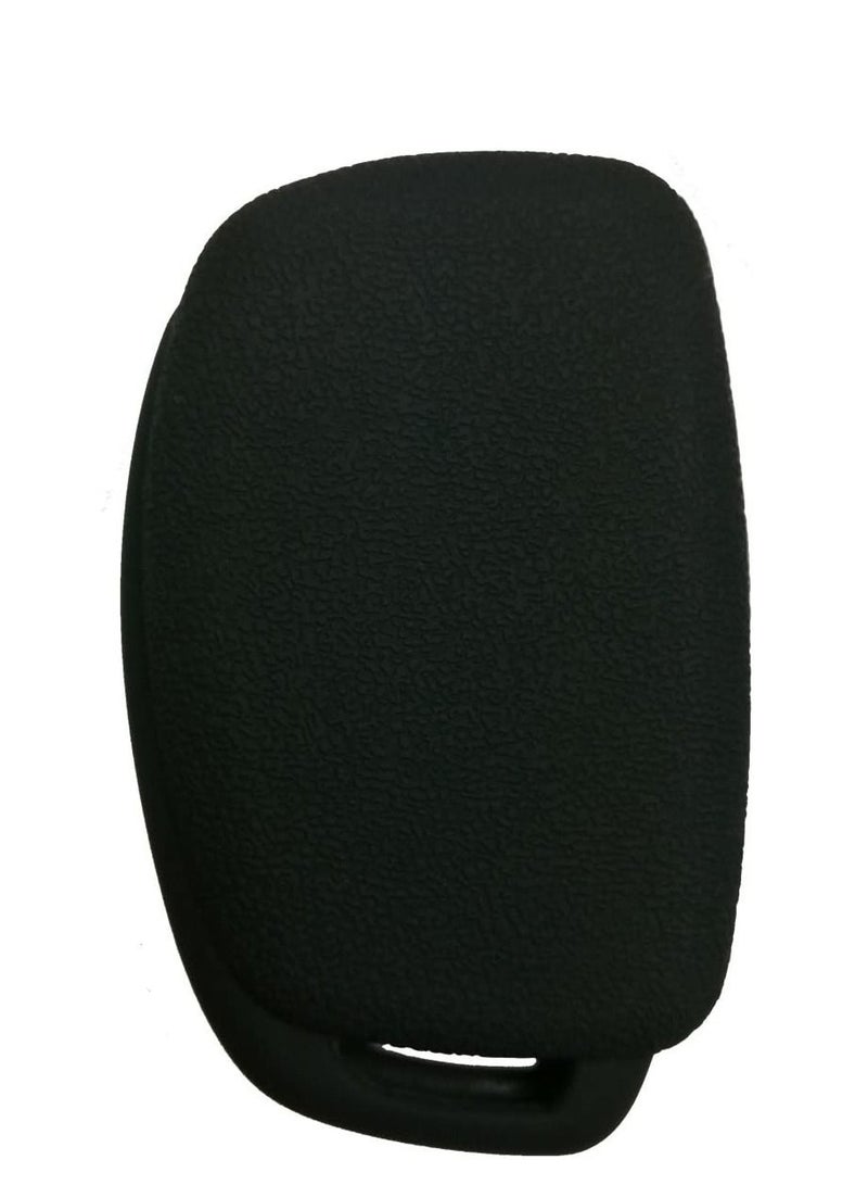 althiqahkey غطاء حماية لمفتاح التحكم عن بعد بأربعة أزرار وحامل دخول بدون مفتاح لسيارة هيونداي سوناتا سانتا في توسان 1x أسود - Image 3