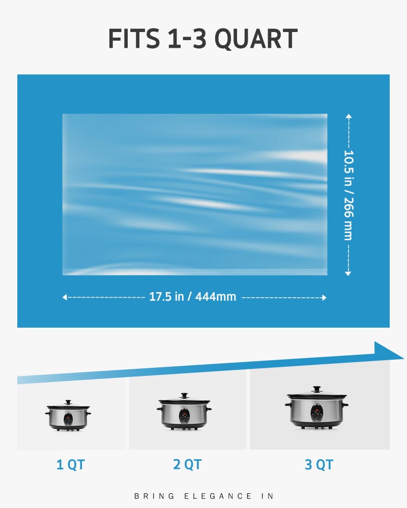 Syntus Crock Pot Liners  20 Count 10.5"" X 17.5"" Small Size Slow Cooker Liners Fits 1-3 Quart Pots  Disposable Cooking Bags Suitable For Oval & Round & Retangular Crock Pot - Image 2