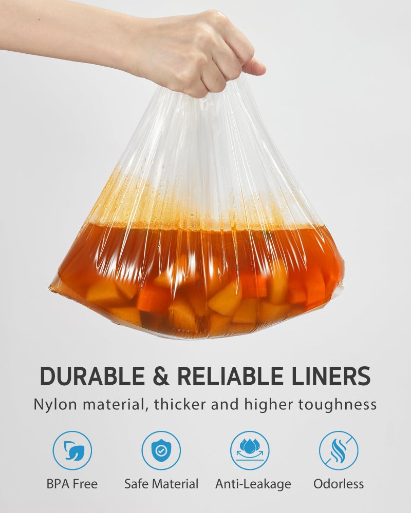 Syntus Crock Pot Liners  20 Count 10.5"" X 17.5"" Small Size Slow Cooker Liners Fits 1-3 Quart Pots  Disposable Cooking Bags Suitable For Oval & Round & Retangular Crock Pot - Image 3