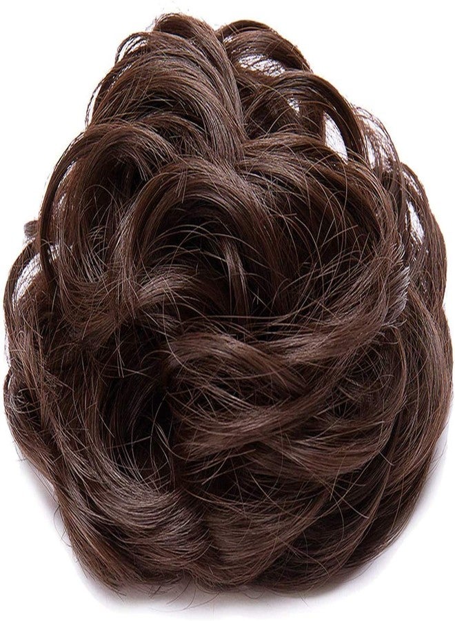 Ekan Messy Frill Bun Juda Maker For Girls And Women (Ruffal Juda Dark Brown) 2 Pcs - Image 3