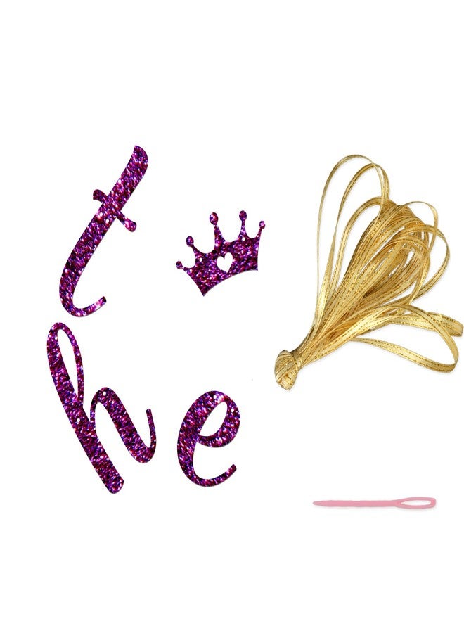 Maicaiffe Little Miss Threenager Banner - Girl's 3rd Birthday Party Decor - Three Years Old - Princess 3rd Birthday Party Decorations, Purple Glitter - Image 3