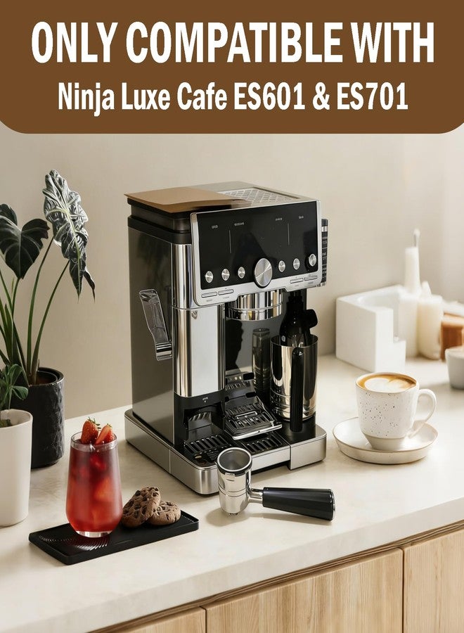 قطعتان من سلال فلتر القهوة، واحدة أو اثنتين، متوافقة مع ملحقات Ninja Luxe Cafe ES601 وES701، فلتر قهوة مسامي مضغوط من الفولاذ المقاوم للصدأ، سلة فلتر قابلة لإعادة الاستخدام لماكينة Ninja Luxe Cafe - Image 2