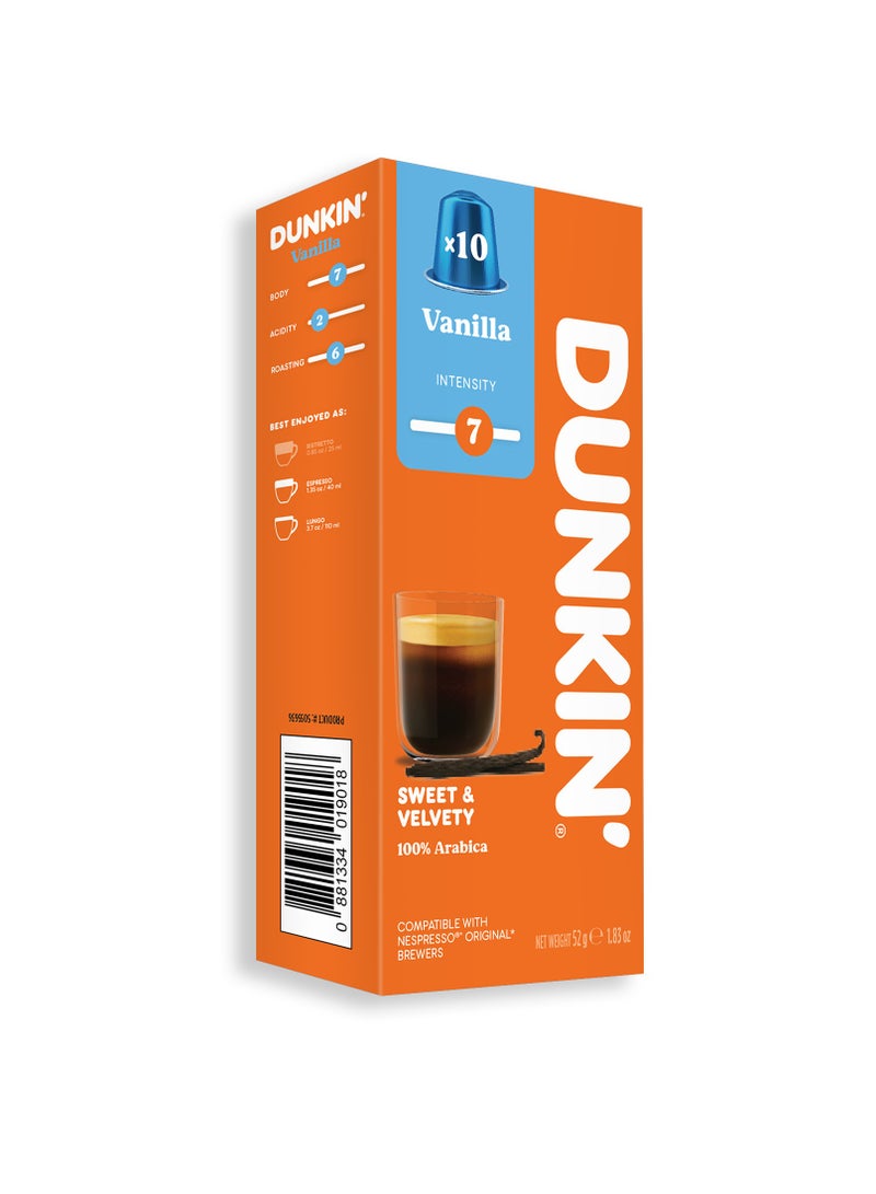 دانكن دونتس فانيليا 10 كبسولات 52جم - Image 2