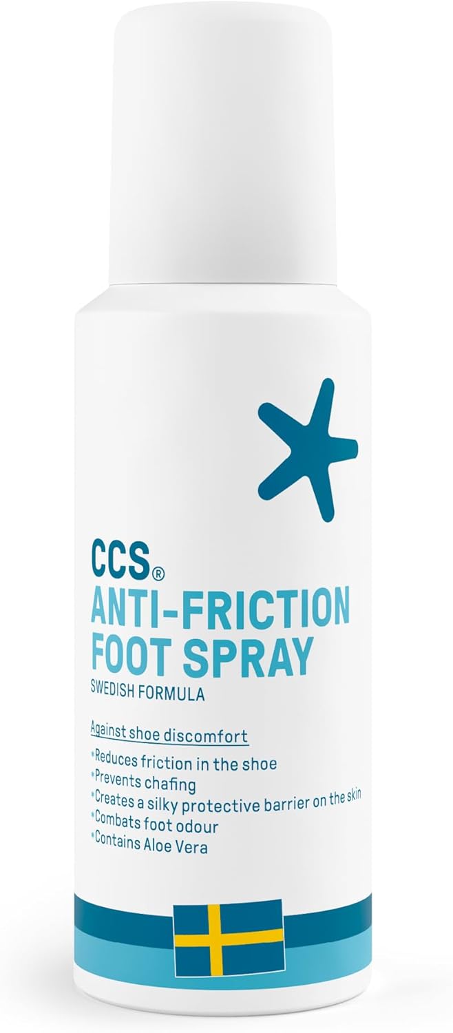 CCS AntiFriction Foot Spray for increased comfort in the shoe Prevents skin irritation and chafing caused by friction 100ml