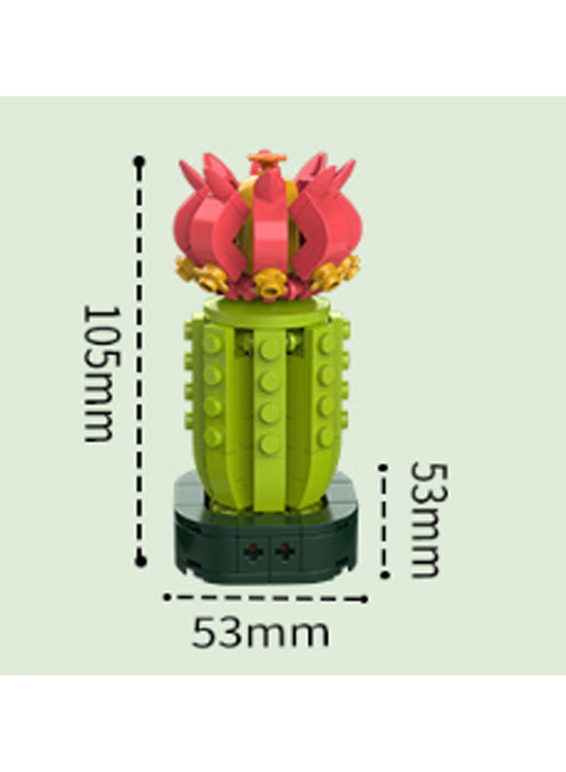 Cactus Plant Model Set Assembly Building Blocks Creative Diy Assembly Toys Children Adult Home Decoration - Image 2