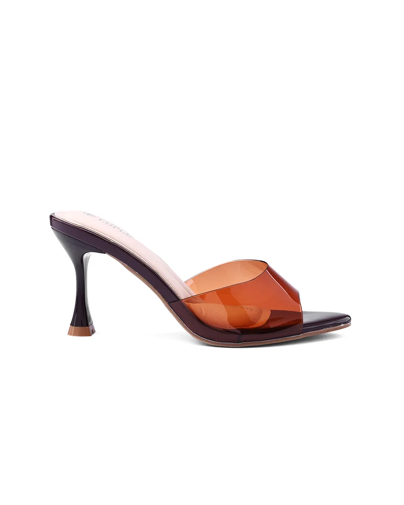 كابلي صنادل نسائية بكعب لامع