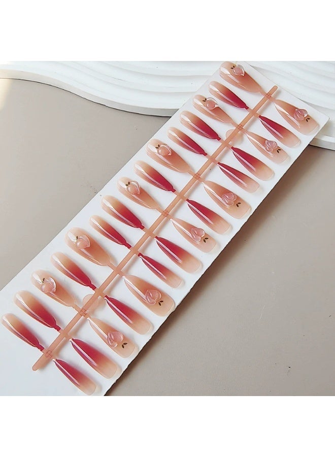 Goolsky Long Press-on Nails with Cat Eye French Star Polka Dot for Sparkling Sweetness - Image 2