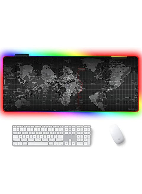 Gaming Mouse Pad, Extra Large Soft Led Extended Mouse pad, anti-slip Rubber Base Computer Keyboard Mat(80x30cm)