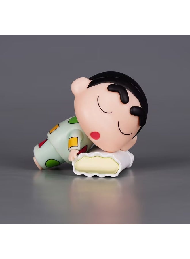 عام تلوين شين تشان المنقولة استبدال الوجه دمية نموذج الديكور سطح المكتب الديكور لعبة هدية للعائلة والأصدقاء - Image 4