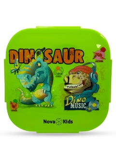 Nova kids Bento Lunch Box, Square 1000Ml - Dino Green  - Image 1