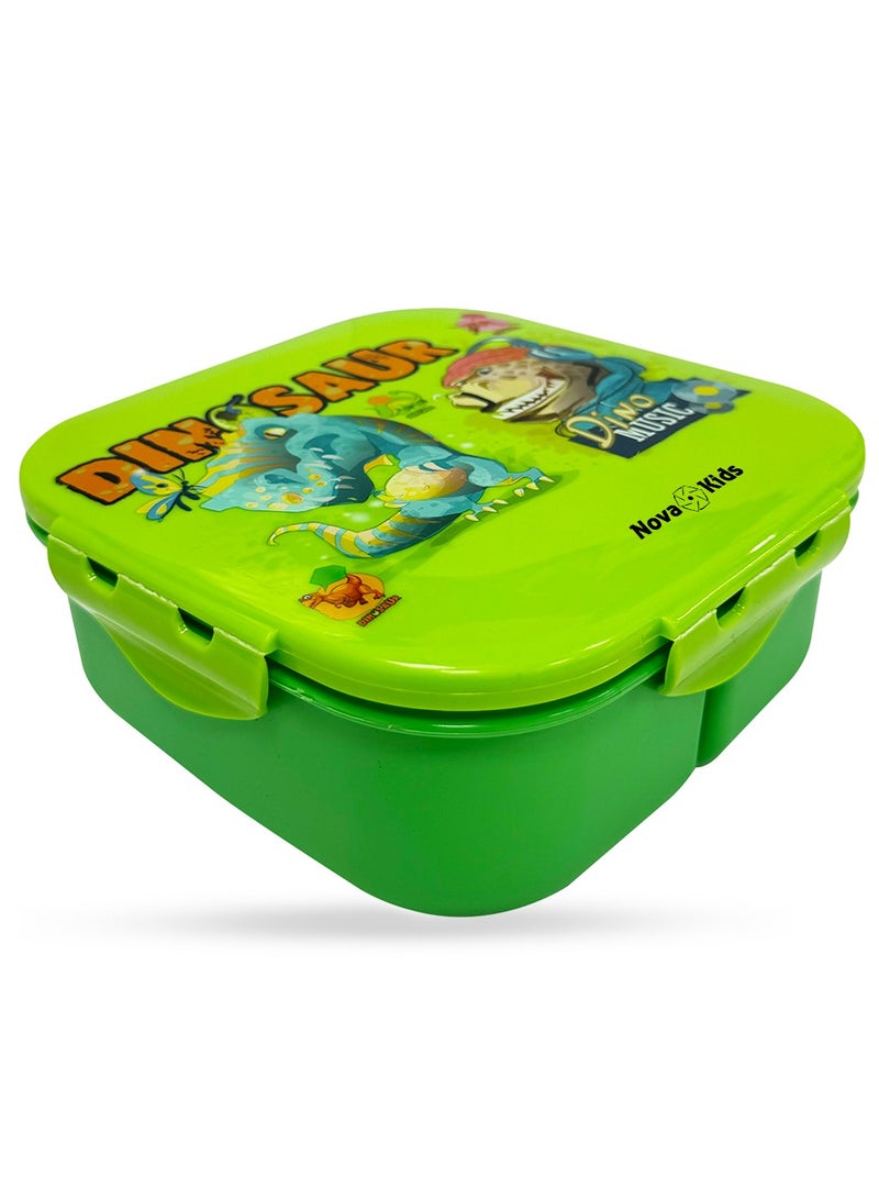 Nova kids صندوق غداء بنتو، مربع 1000 مل - أخضر دينو - Image 4