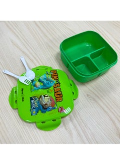 Nova kids Bento Lunch Box, Square 1000Ml - Dino Green  - Image 5