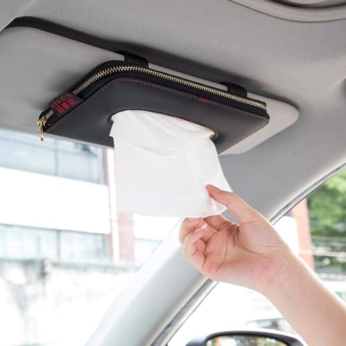 Maharsh Auto Accessories Car Sun Visor Tissue Box Car Back Seat Headrest Hanging Multi-use Tissue Box Durable Premium Elegant Design Paper Napkin Holder Tissue Holder-1pcs - Image 3