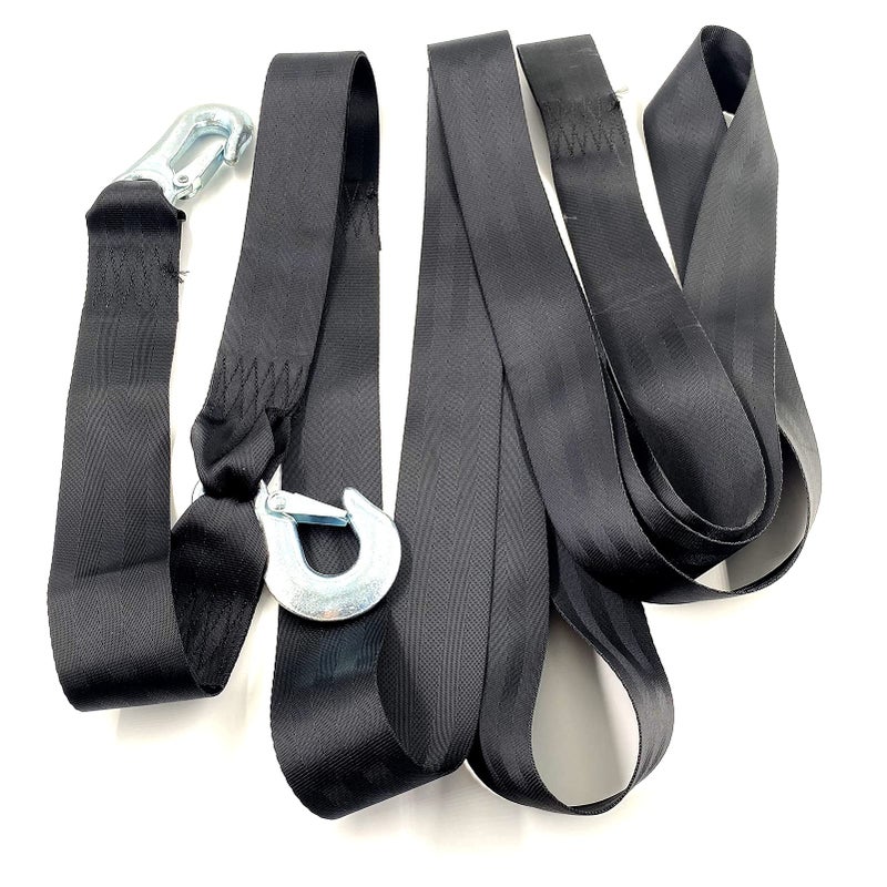 Boats Trailer Winch Hook Strap Wench Rope for Ranger Double Hook 16ft1 Inch Loop on Opposite end for Attachment to Winch 9642019