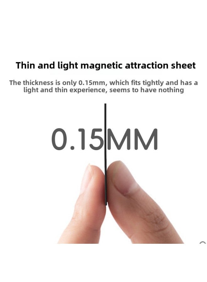 K5K6 Mobile Phone Radiator Iron Sheet Magnetic Car Bracket Universal With Adhesive Magnetic Radiator Magnetic Sheet-Color:0.3mm Thick Black 5.9cm  - Image 4