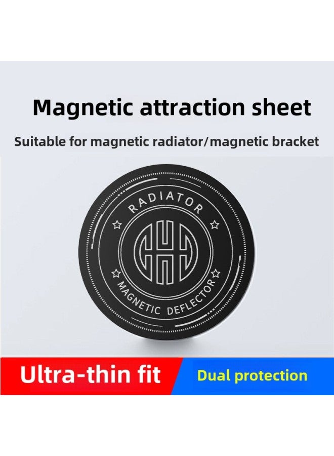 K5K6 Mobile Phone Radiator Iron Sheet Magnetic Car Bracket Universal With Adhesive Magnetic Radiator Magnetic Sheet-Color:0.3mm Thick Black 5.9cm  - Image 1