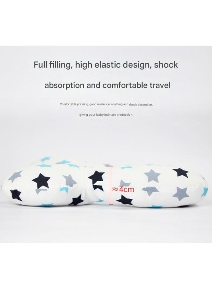 Jingke Baby Travel Pillow, Infant Head and Neck Support Pillow, for 0-2 Years Old Baby (White Black Circle) - Image 5
