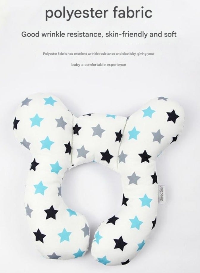 Jingke Baby Travel Pillow, Infant Head and Neck Support Pillow, for 0-2 Years Old Baby (White Black Circle) - Image 4