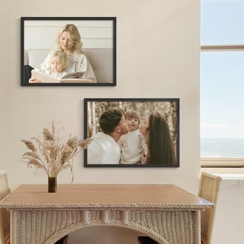 Fisnish A2 Picture Frame Black, Classic 16.5x23.4 Poster Frame, Horizontal or Vertical Wall Mounting, 1 Pack - Image 2